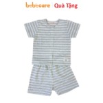 Quà tặng-Quà tặng sữa Mamako - Bộ Cài Thẳng Cộc Kẻ Tím Oliu 9M